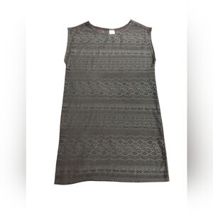 **Like New! 2/$10 Merona Sleeveless Lace  Bathing Suit Cover Up Small Brown